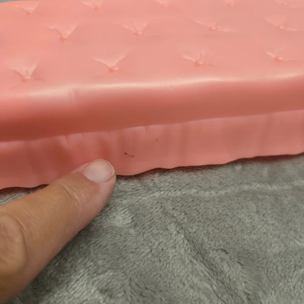 Vintage Barbie Pink Tufted‎ Daybed Bed with Yellow Crown Headboard and Drawer